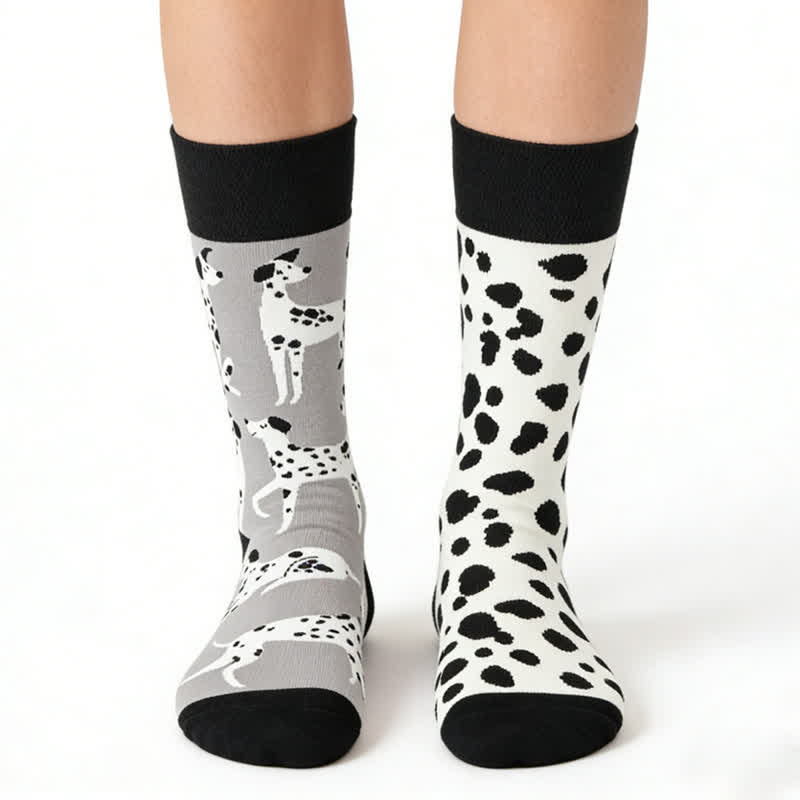 Chaussettes à motif dalmatien - Noir - EU36-43(US3-9) - image 0