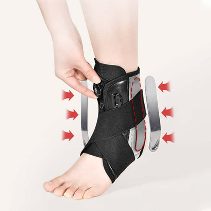 Attelle de cheville avec support de pied réglable en aluminium - image 3