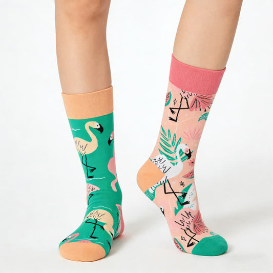 Chaussettes courtes flamant rose tropical - Rose - EU36-43(US3-9) - image 0