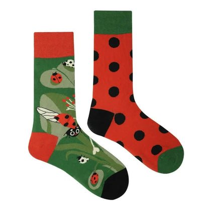 Chaussettes courtes à pois coccinelle - image 1