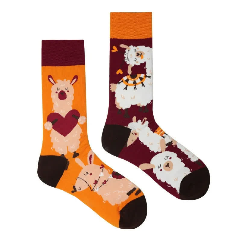 Chaussettes courtes en alpaga ludiques - image 1