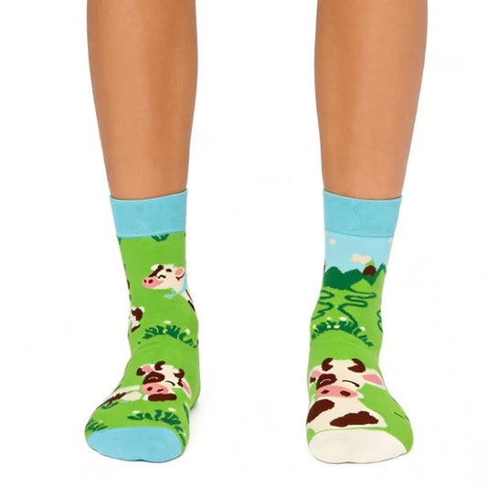Chaussettes basses pour vaches des prairies - Vert - EU36-43(US3-9) - image 0