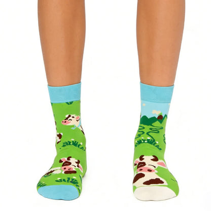Chaussettes basses pour vaches des prairies - Vert - EU36-43(US3-9) - image 0