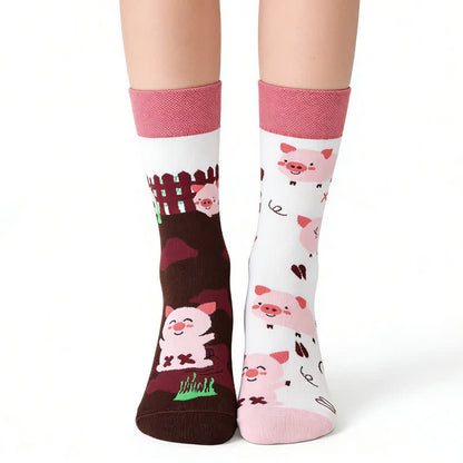 Chaussettes mignonnes en forme de cochon - Rose - EU36-43(US3-9) - image 0