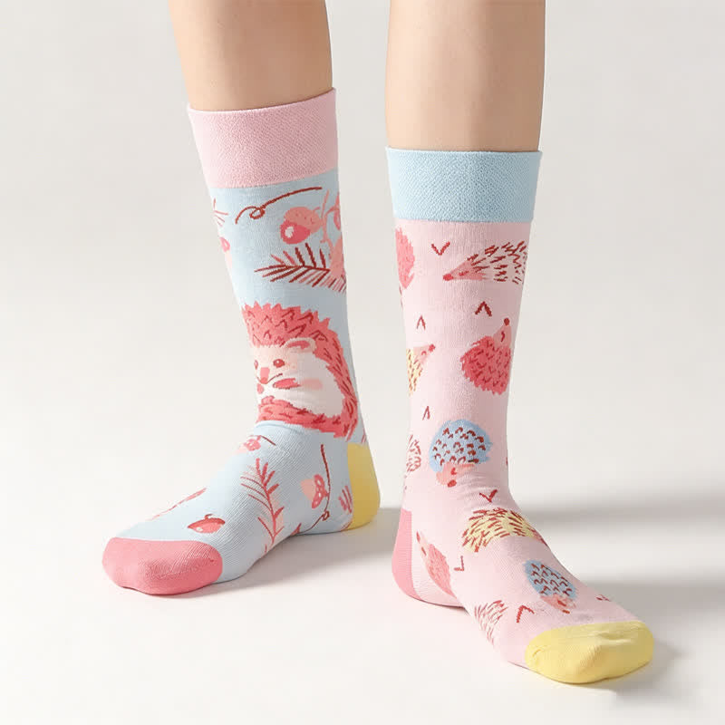 Chaussettes mignonnes à hérisson - Rose - EU36-43(US3-9) - image 0