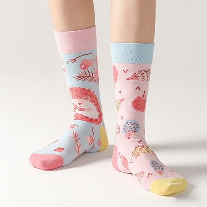 Chaussettes mignonnes à hérisson - Rose - EU36-43(US3-9) - image 0