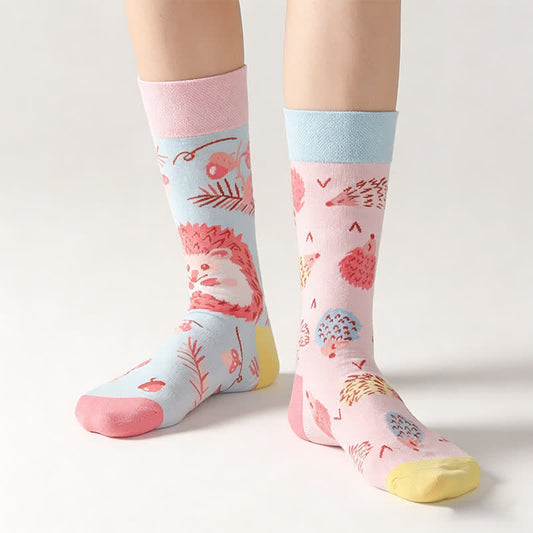 Chaussettes mignonnes à hérisson - Rose - EU36-43(US3-9) - image 0