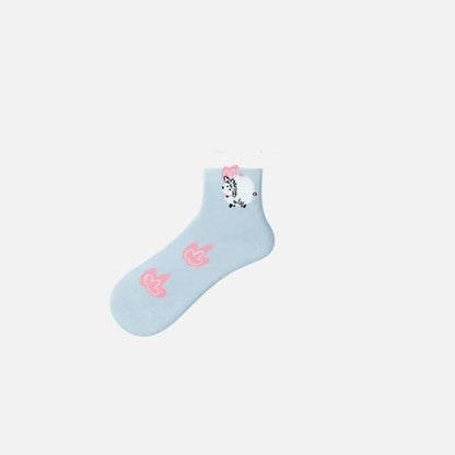 Chaussettes mignonnes à motifs de dessins animés (5 paires) - image 1