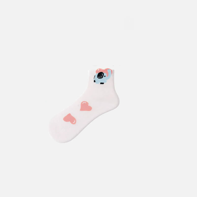 Chaussettes mignonnes à motifs de dessins animés (5 paires) - image 4