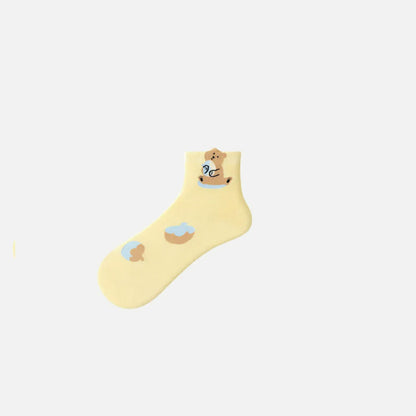 Chaussettes mignonnes à motifs de dessins animés (5 paires) - image 3