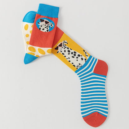 Chaussettes rayées colorées de style dessin animé (5 paires) - image 5
