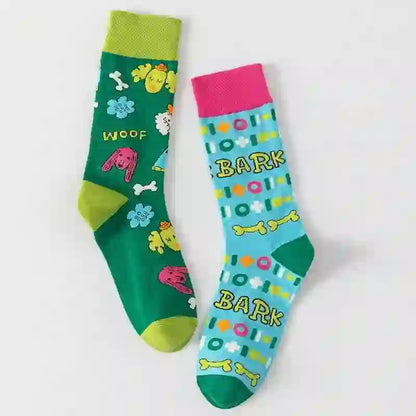 Chaussettes rayées colorées de style dessin animé (5 paires) - image 3
