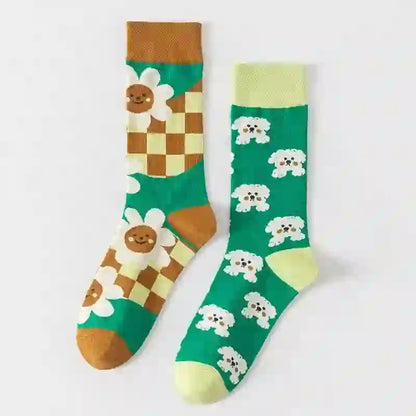 Chaussettes rayées colorées de style dessin animé (5 paires) - image 2