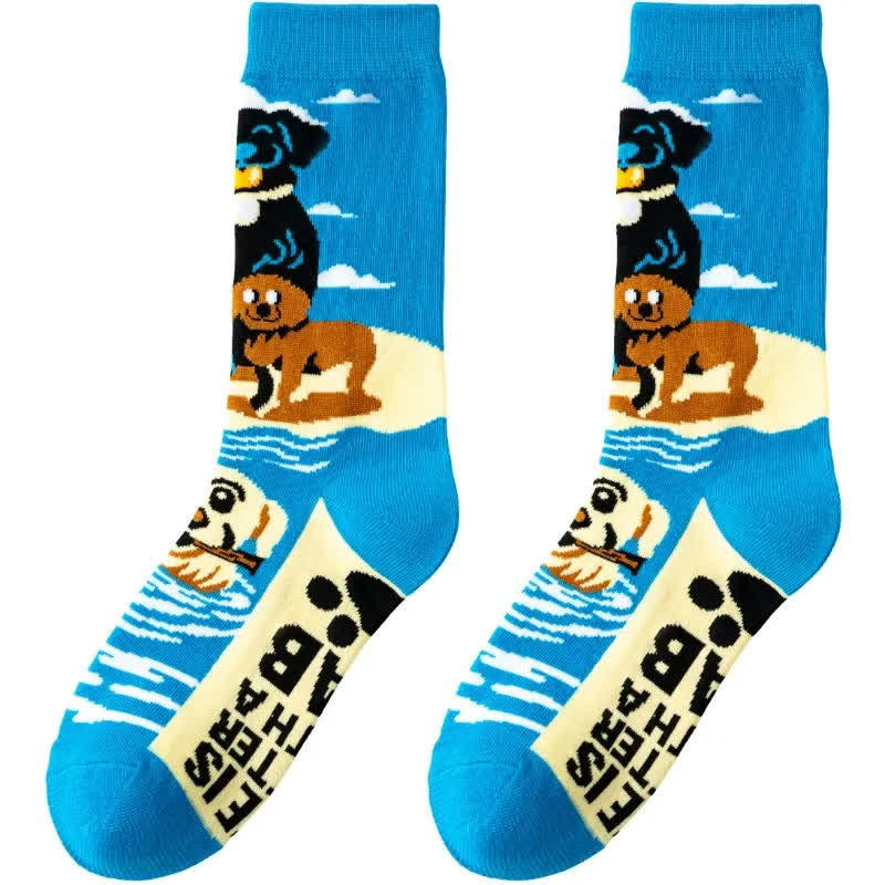 Chaussettes courtes à motifs animaux amusants (3 paires) - image 3