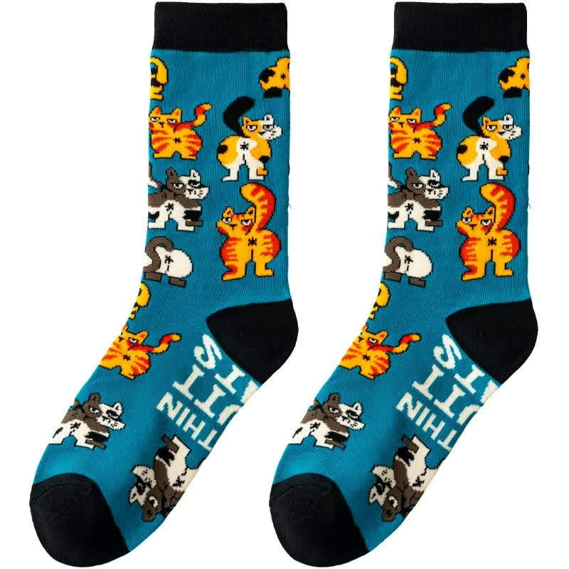 Chaussettes courtes à motifs animaux amusants (3 paires) - image 1