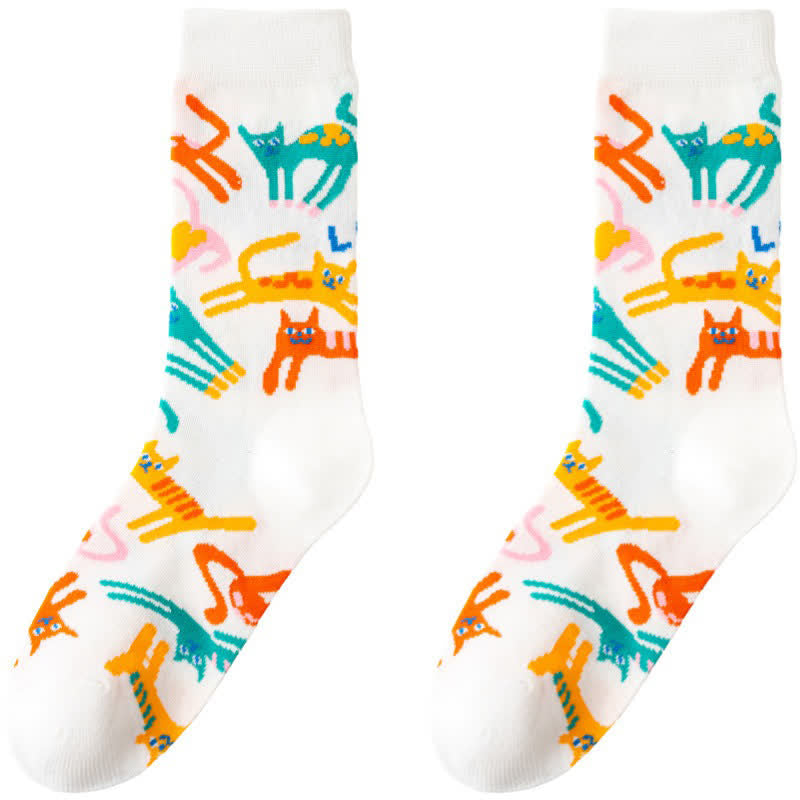Chaussettes courtes mignonnes avec des animaux de dessin animé (3 paires) - image 2