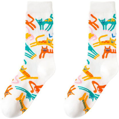Chaussettes courtes mignonnes avec des animaux de dessin animé (3 paires) - image 2