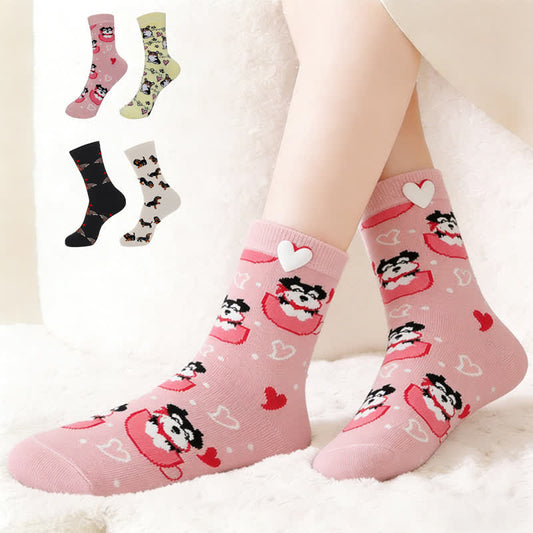 Chaussettes mignonnes et colorées pour chiens (4 paires) - Multicolore - EU36-43(US3-9) - image 0