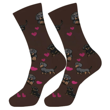 Chaussettes courtes à motif chien mignon (4 paires) - image 3