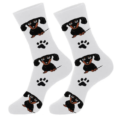 Chaussettes courtes à motif chien mignon (4 paires) - image 1