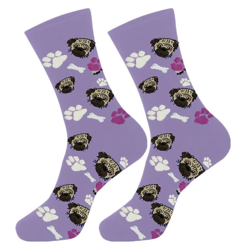 Chaussettes courtes à motif chien mignon (4 paires) - image 2