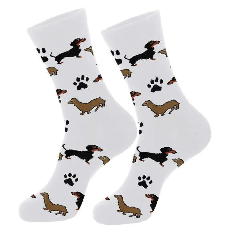 Chaussettes courtes à motif chien mignon (4 paires) - image 4