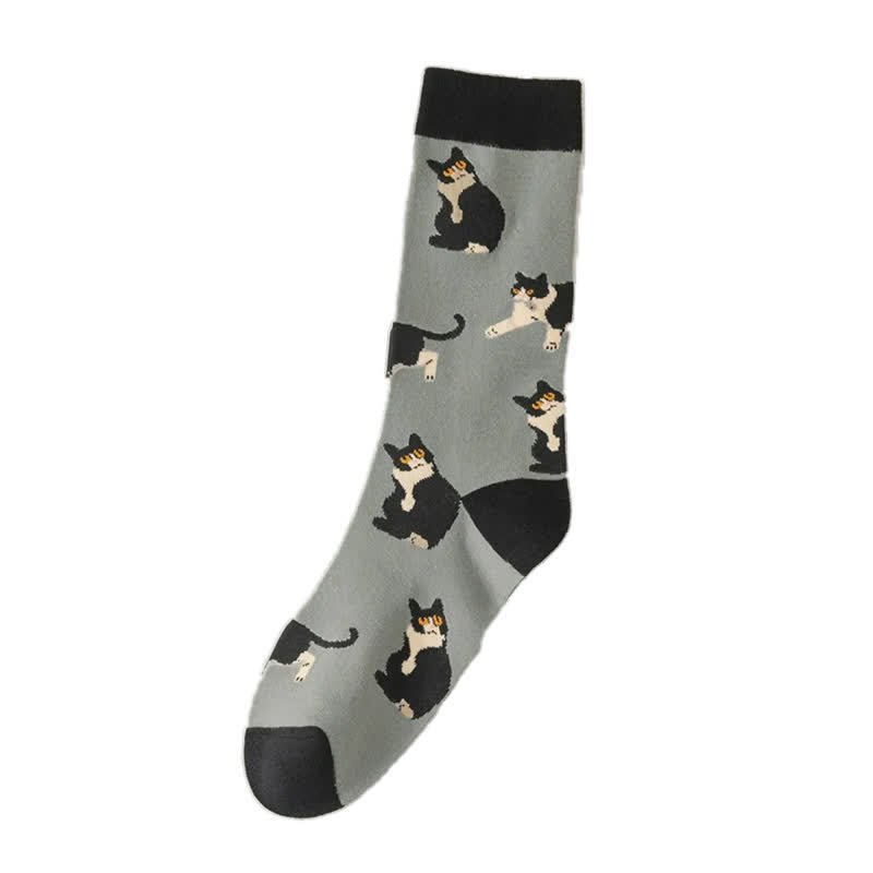 Chaussettes courtes à motif chat mignon (5 paires) - image 3