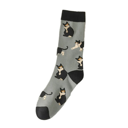 Chaussettes courtes à motif chat mignon (5 paires) - image 3