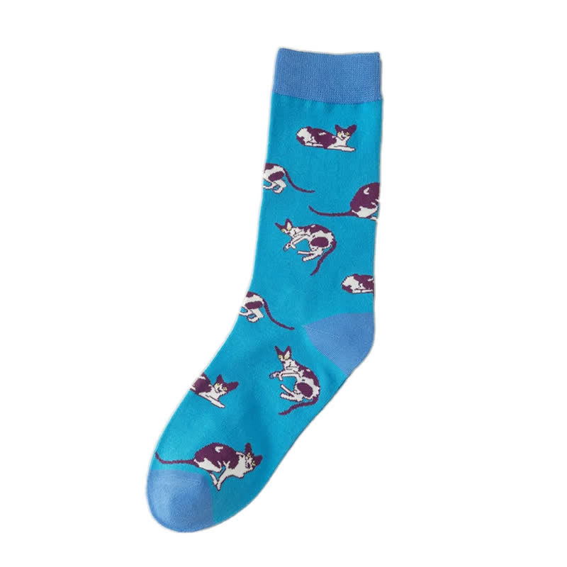Chaussettes courtes à motif chat mignon (5 paires) - image 7