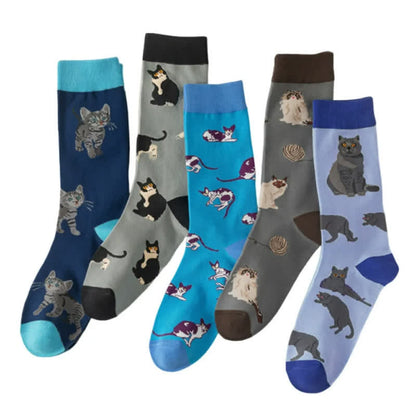 Chaussettes courtes à motif chat mignon (5 paires) - image 2