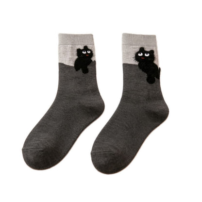 Chaussettes basses en peluche douce pour chat (4 paires) - Gris foncé - 40(US2-7) - image 7