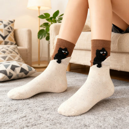 Chaussettes basses en peluche douce pour chat (4 paires) - image 2
