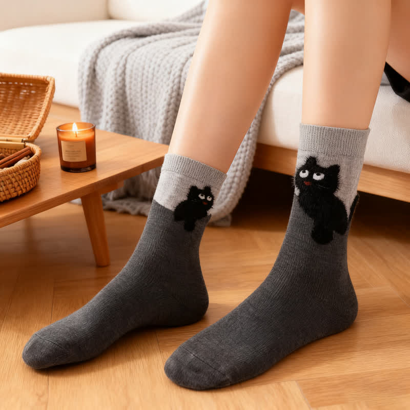 Chaussettes basses en peluche douce pour chat (4 paires) - image 3