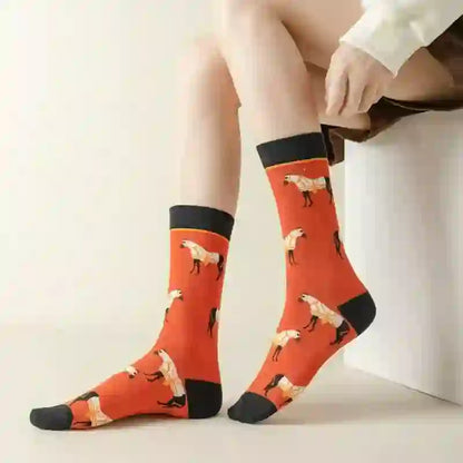 Chaussettes courtes à motif cheval de dessin animé (3 paires) - image 2