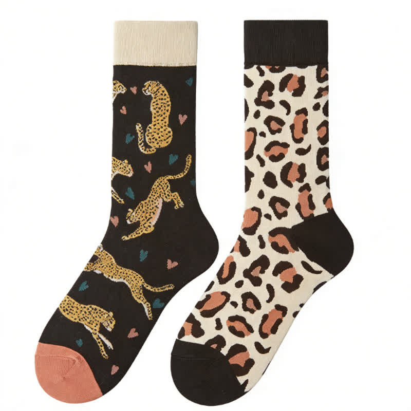 Chaussettes courtes léopard tendance - image 1