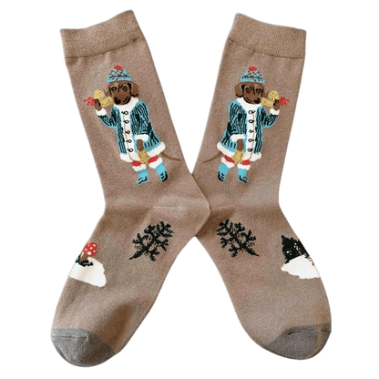 Chaussettes rétro mignonnes pour chiens (4 paires) - image 4