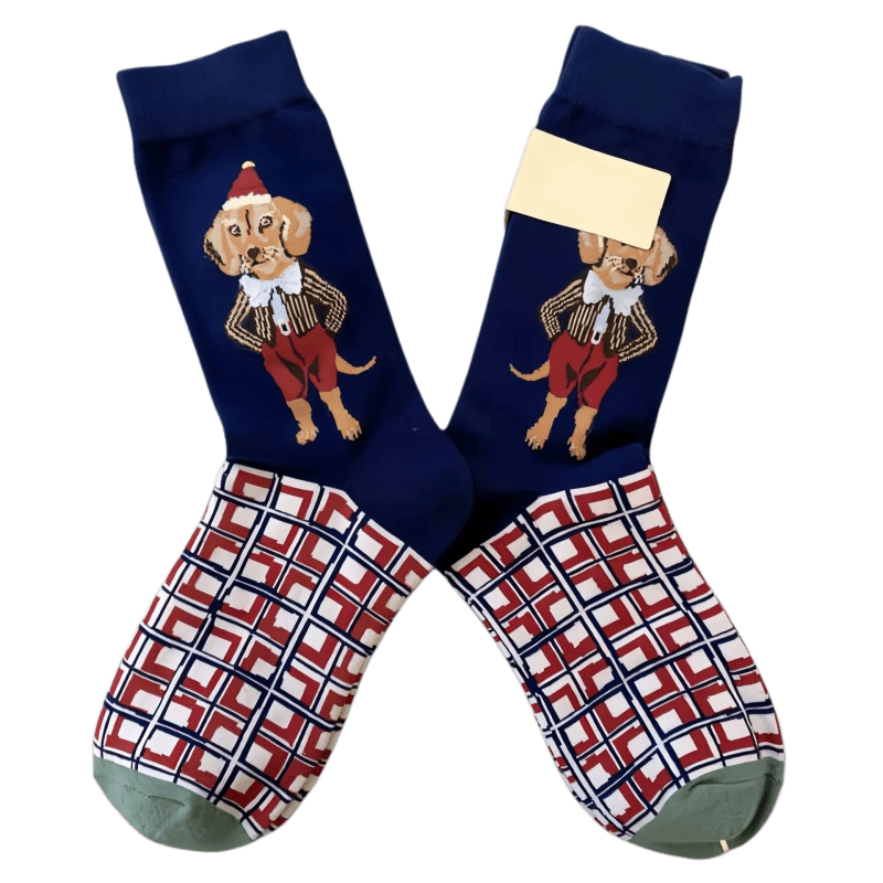 Chaussettes rétro mignonnes pour chiens (4 paires) - image 3