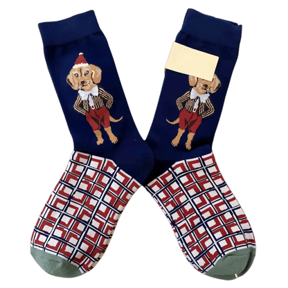 Chaussettes rétro mignonnes pour chiens (4 paires) - image 3