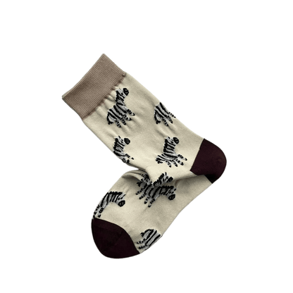 Chaussettes à motif zèbre et fleurs en treillis (3 paires) - image 2