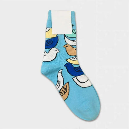 Colorful Bird Quarter Socks(3 Pairs) - image 2
