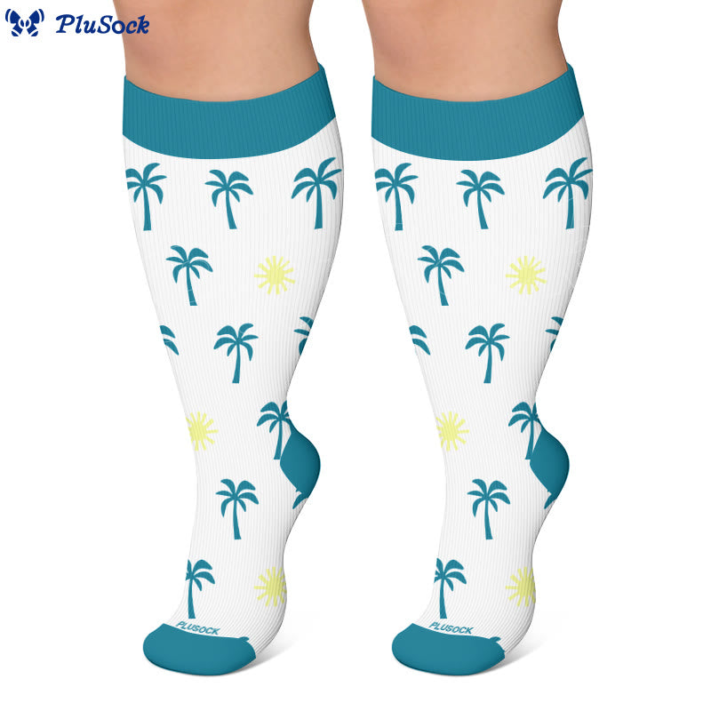 Chaussettes de compression Tropical Palm grandes tailles - image 4