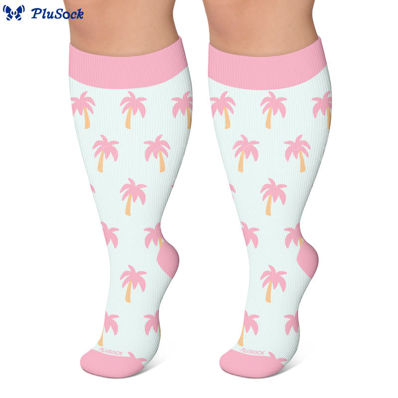 Chaussettes de compression Tropical Palm grandes tailles - image 3