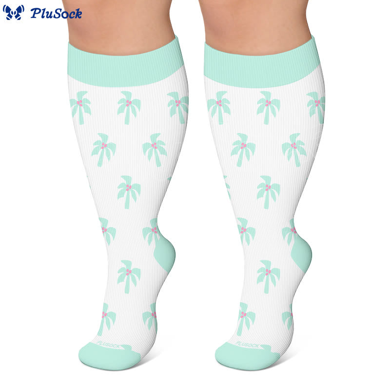Chaussettes de compression Tropical Palm grandes tailles - image 2