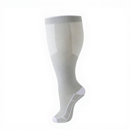 Chaussettes de compression unies classiques grandes tailles (4 paires) - image 13