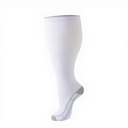 Chaussettes de compression unies classiques grandes tailles (4 paires) - image 12