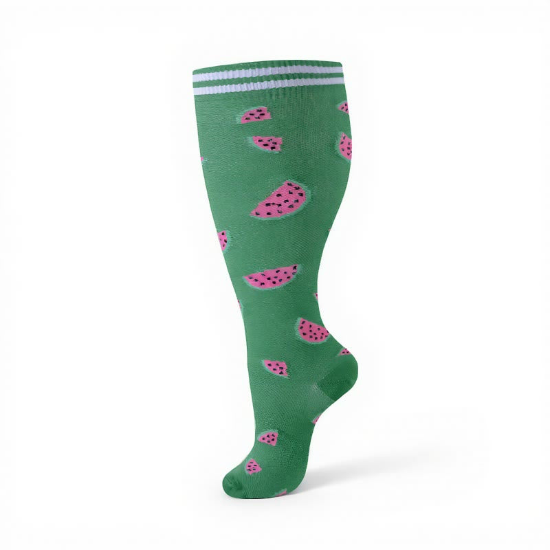 Chaussettes de compression grandes tailles à motifs fruités (4 paires) - image 14