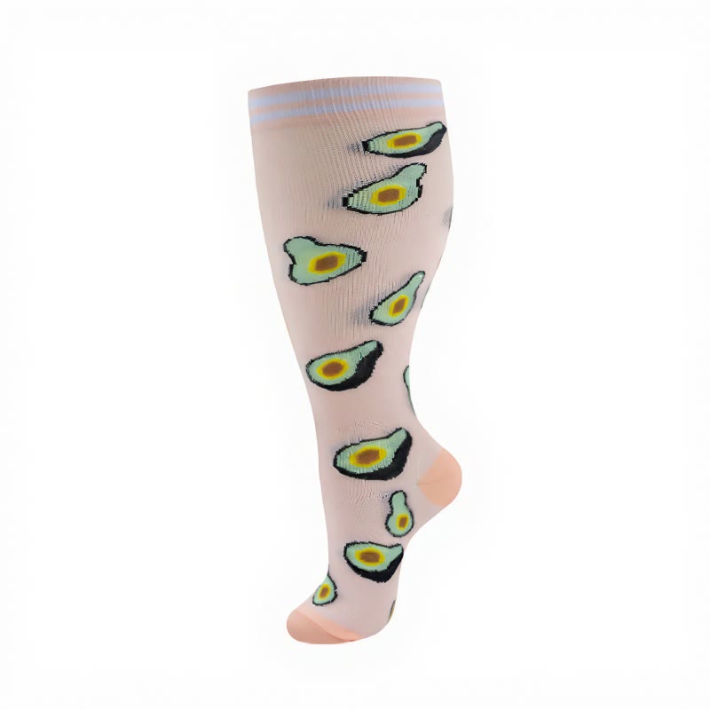Chaussettes de compression grandes tailles à motifs fruités (4 paires) - image 13