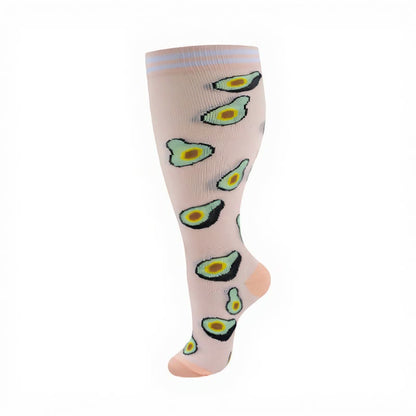 Chaussettes de compression grandes tailles à motifs fruités (4 paires) - image 13