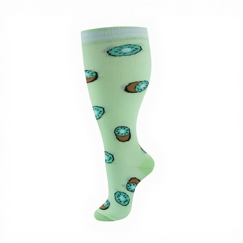 Chaussettes de compression grandes tailles à motifs fruités (4 paires) - image 11