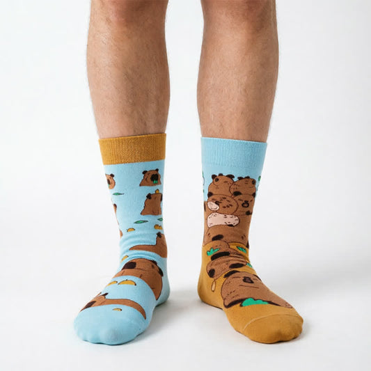 Chaussettes courtes Kapibala mignonnes - Orange - UE35-43 (US2-9) - image 0